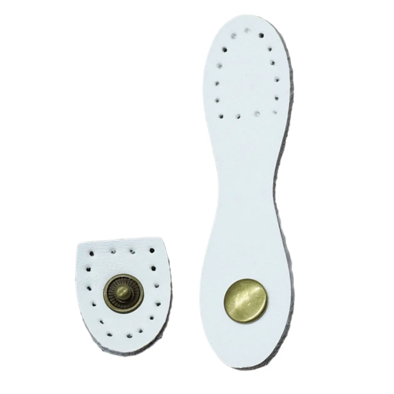 10x หนัง Buckles เย็บหลุมหนัง ปุ่มสำหรับกระเป๋าถือกระเป๋า Dropship