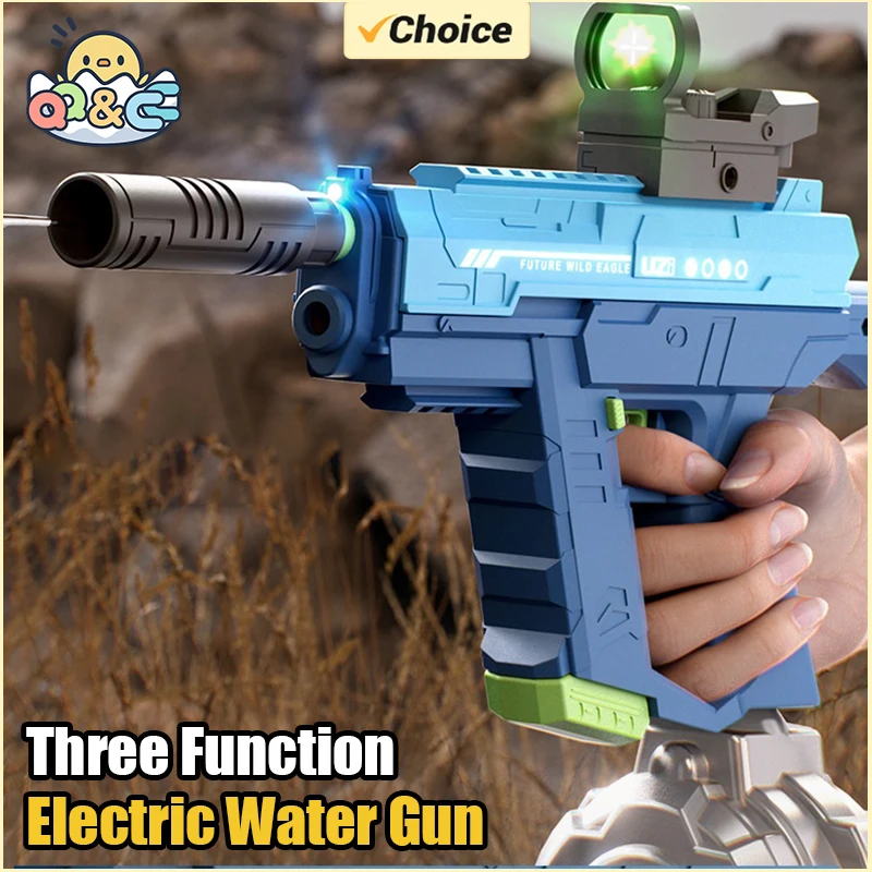 Nowy elektryczny pistolet na wodę Space Hand Integrated Three Function with Scorpion Light Boys Water Toy Game Outdoor Toys for Kids Gifts