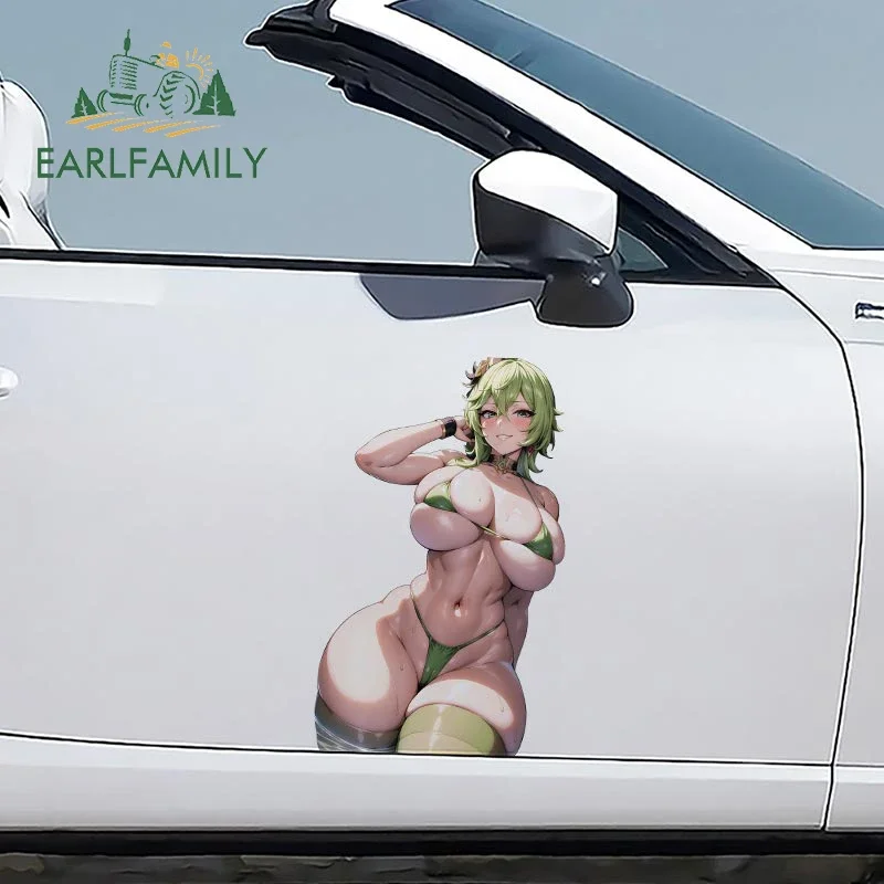 

EARLFAMILY 43cm X 26.5cm Hololive Ceres Fauna Big Car Stickers Sunscreen Personality Decals Scratch-Proof Windshield Decor