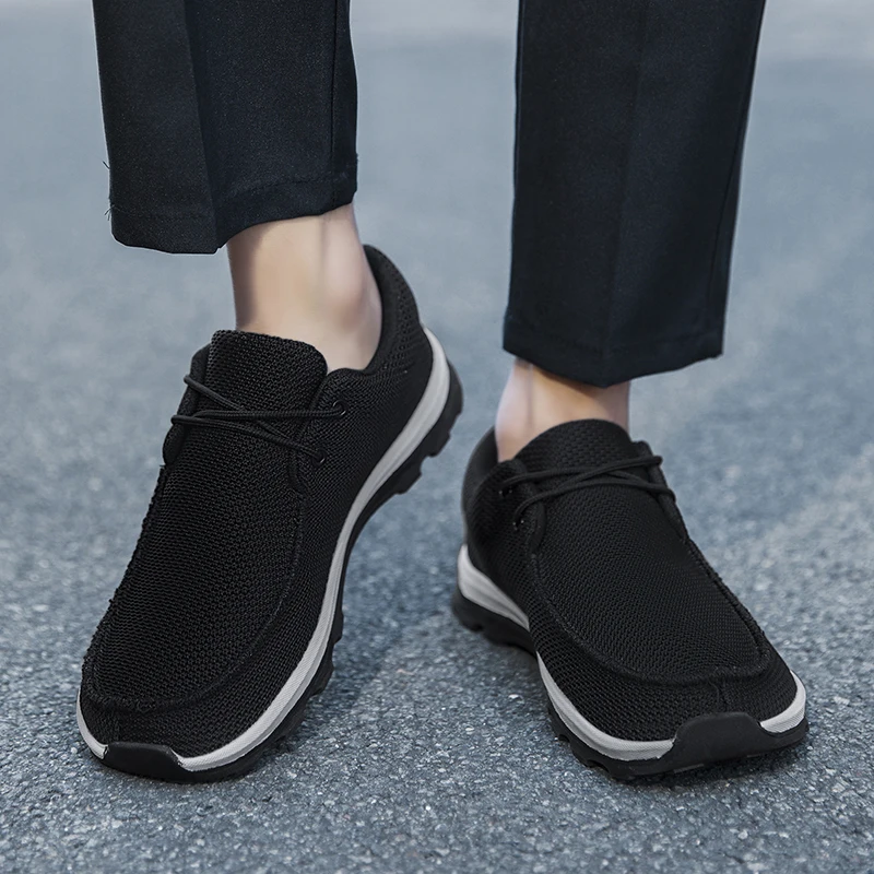 Breathable Men Casual Shoes Lightweight Male Vulcanized Shoe Outdoor Platform Men's Loafers Soft Mesh Flats Non-slip Sneakers