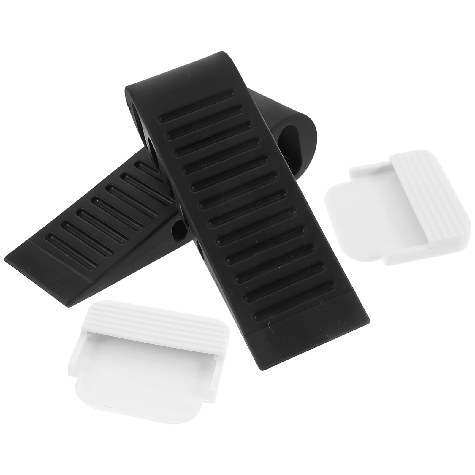 

2pcs Door Bottom Safety Stopper Rubber Wedge Holder Black Stoppers Security Baby Protection Wall Damage Prevention Door Open