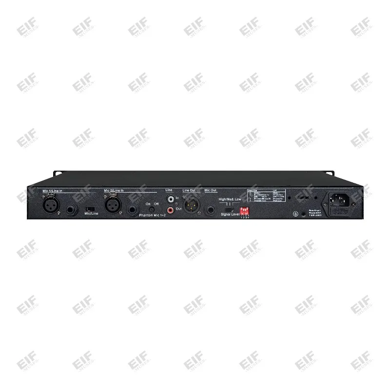EIF-1021 Professional Digital Audio System Processor DSP Technology Metal Construction Feedback Suppressor for Karaoke System