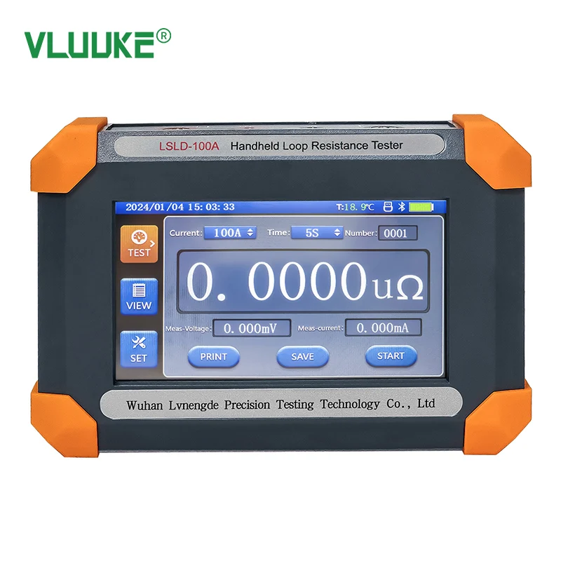 

VLUUKE LSLD-100A Handheld Loop Resistance Tester Circuit Breaker Contact Resistance