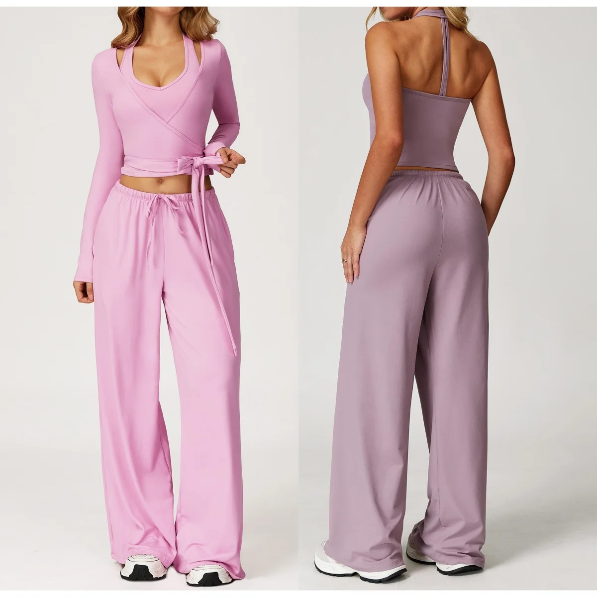 

Yoga Suit Sports High Waist Peach Hip Brushed Backless Quick-Dry Pants Set Casual Running Workout Clothes Gym Yoga Tracksuit