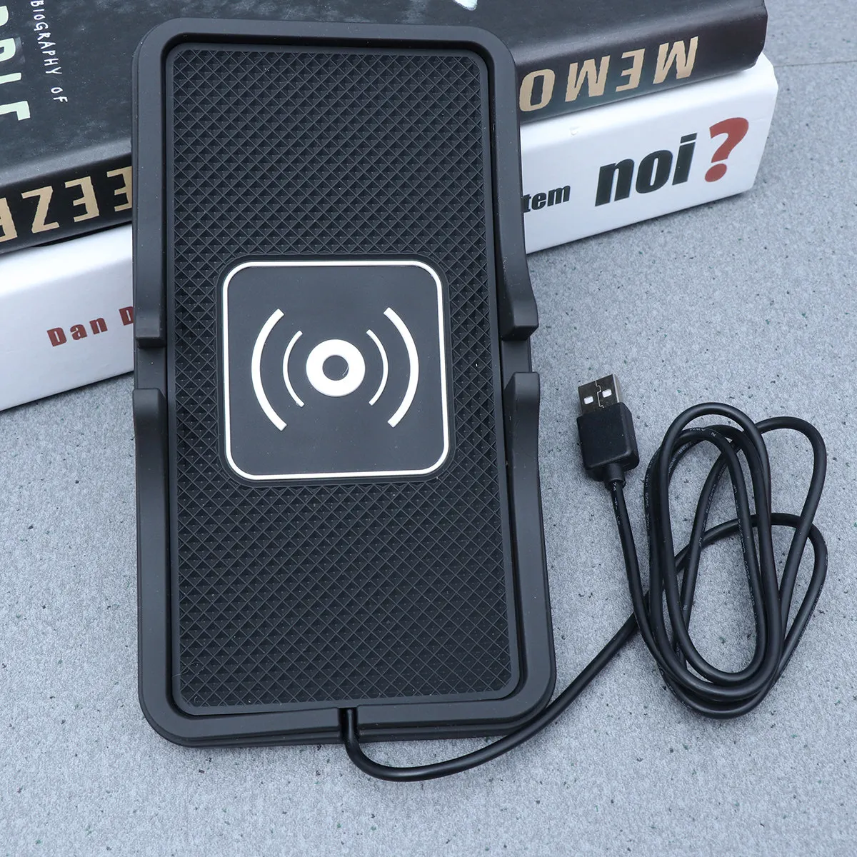 Wireless Charger Charging Pad Silicone Anti-Slip Car Mount Phone Holder Stand for Fast Charging Hands-Free Navigation Safe view 4