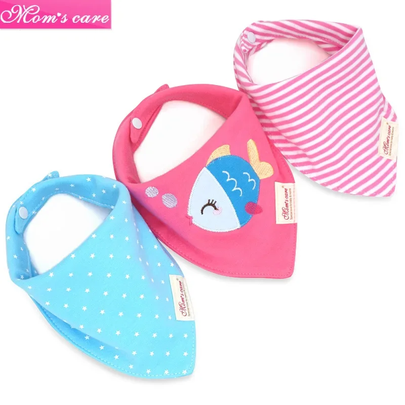 

3pcs/pack Baby Bibs Bandana 100% Cotton Cartoon Saliva Towel for Boys and Girls Newborn Infant Babadores Para Bebe
