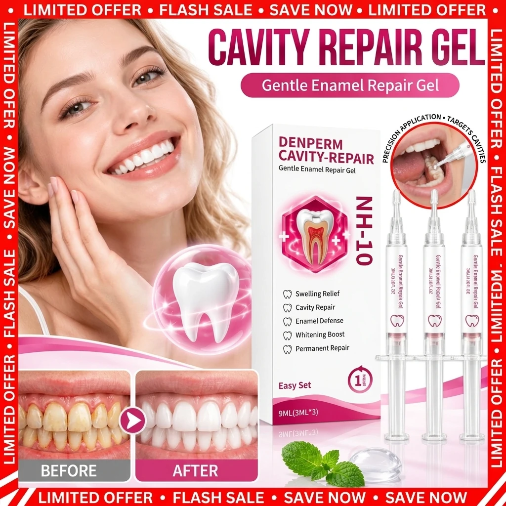 Enamel Repair Oral Care Gel Set 3Pcs 3Ml Syringe NH 10 Formula For Sensitive Teeth Coffee Lovers Overnight Cavity Protection