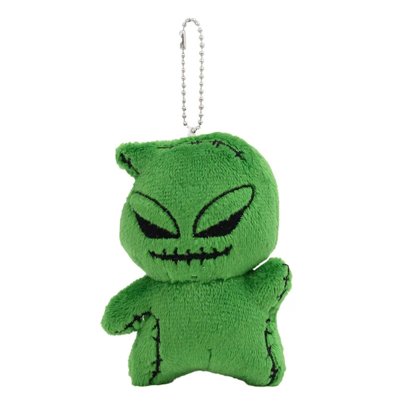 8 سنتيمتر هالوين جاك Skellington ألعاب من نسيج مخملي أنيمي الحيوانات المحشوة سلاسل المفاتيح قلادة صغيرة على ظهره الشنق للأطفال