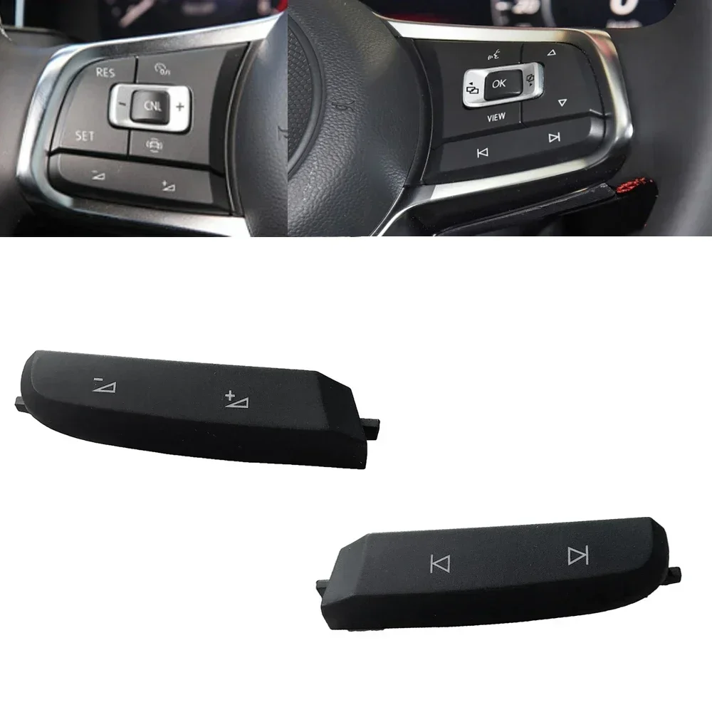 Steering Wheel Volume Button Radio Music Switch Cap for Volkswagen Golf 7 Passat GTI GTS R Line 2017-2021（Not for Golf 7/7.5）