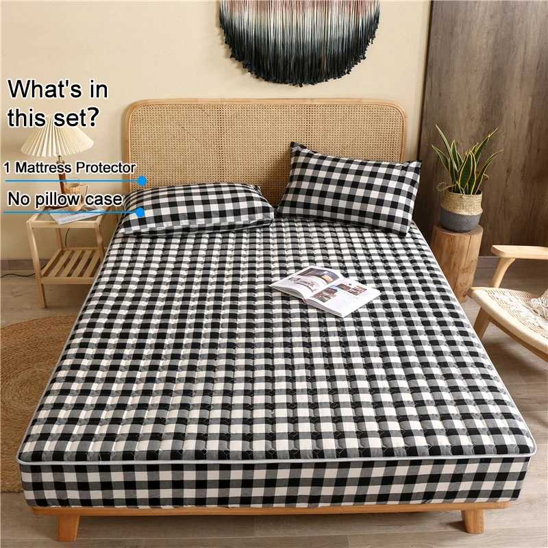 Mattress Protector Breathable Antibacterial Hypoallergenic Fitted Mattress Pad Cover Anti Dust Mite Noiseless Mattress Cover