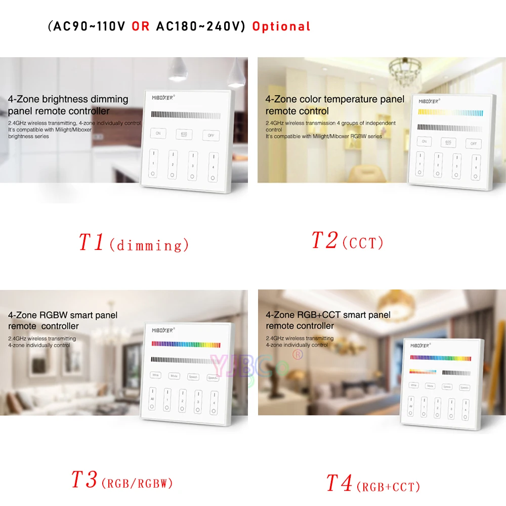 Miboxer Smart Touch Panel Dimmbare Dimmen/CT/RGB/RGBW/RGB + CCT LED Streifen Licht Controller 2,4G wireless Remote Milight