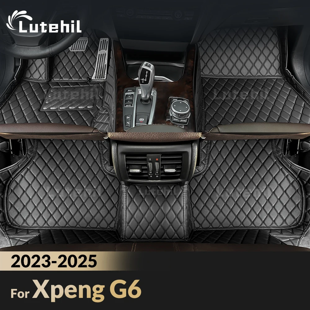 

For Xpeng G6 2023-2025 Lutehil Custom Car Floor Mats Automobile Carpet Cover Interior Details Accessories Protective Pad Parts
