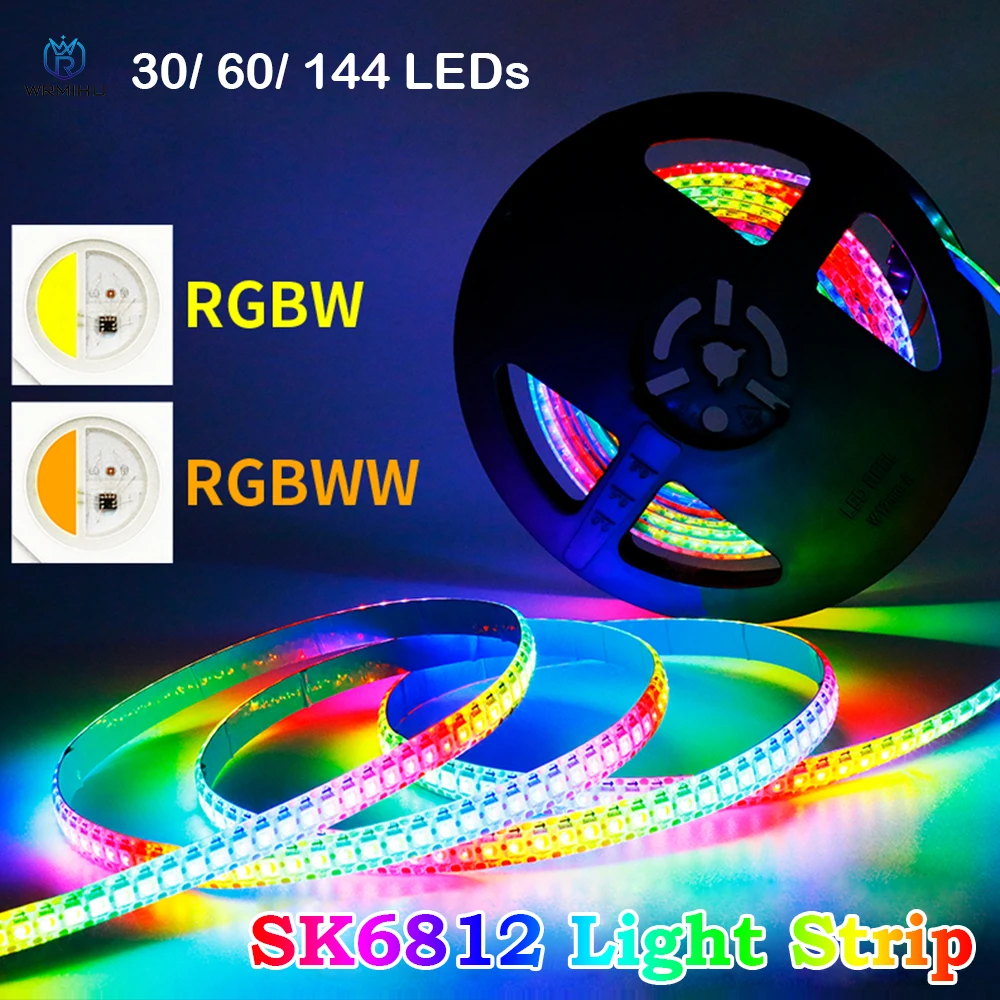 DC5V SMD 5050 SK6812 RGB RGBW RGBNW inteligentne programowanie indywidualnie adresowalne elastyczne pasek do dekoracji magiczny Led pikseli