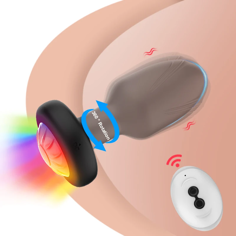 360 °   دوران التحكم عن بعد تهتز المكونات الشرج 10 سرعات قابل للتعديل بعقب المكونات لتدليك البروستاتا لعبة الكبار للرجال والنساء