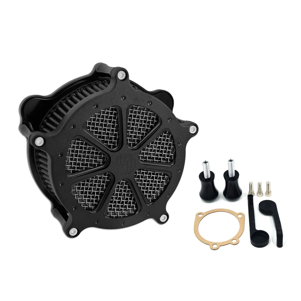 Motorcycle Air Cleaner Intake Air Filter System Grey Billet Aluminum For Harley Touring 17-Up Softail 2018 Road King Glide