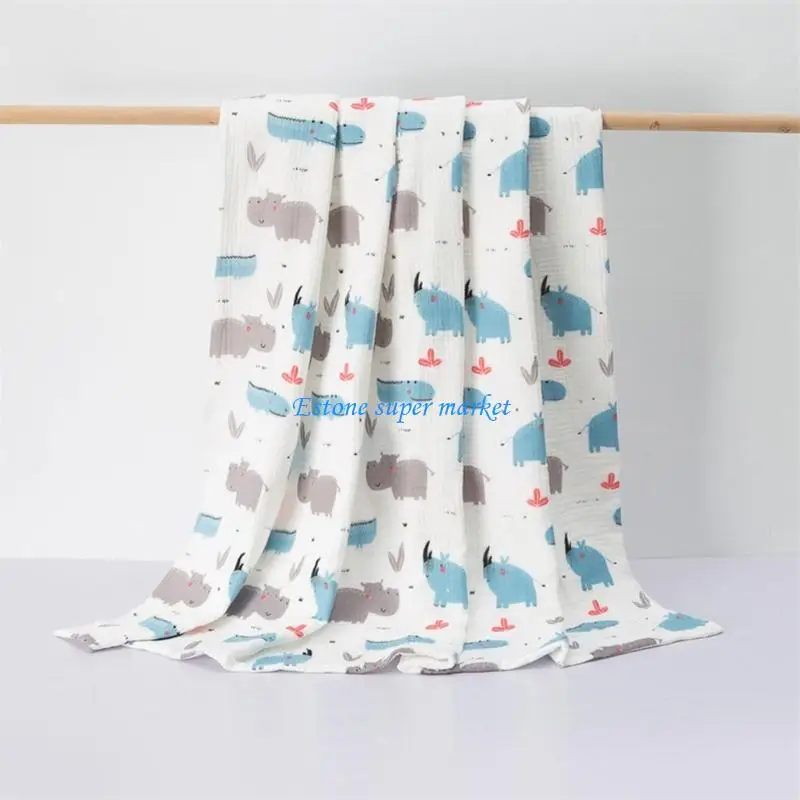 

090B Printed Blanket Newborn Shower Towel Baby Fast-Dry Blanket Cotton Bath Towel