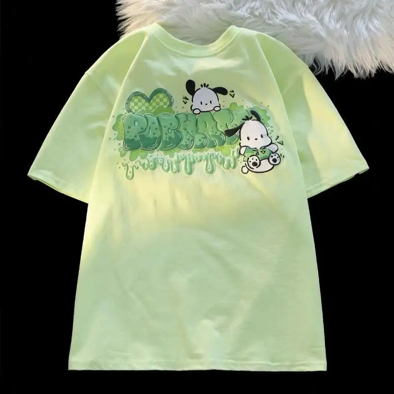 2026 New Pochacco Summer Short Sleeve Best Selling Women's T-Shirt Tops Cartoon Print Versatile Half Sleeve Fashionable Cute Ins - Image 4