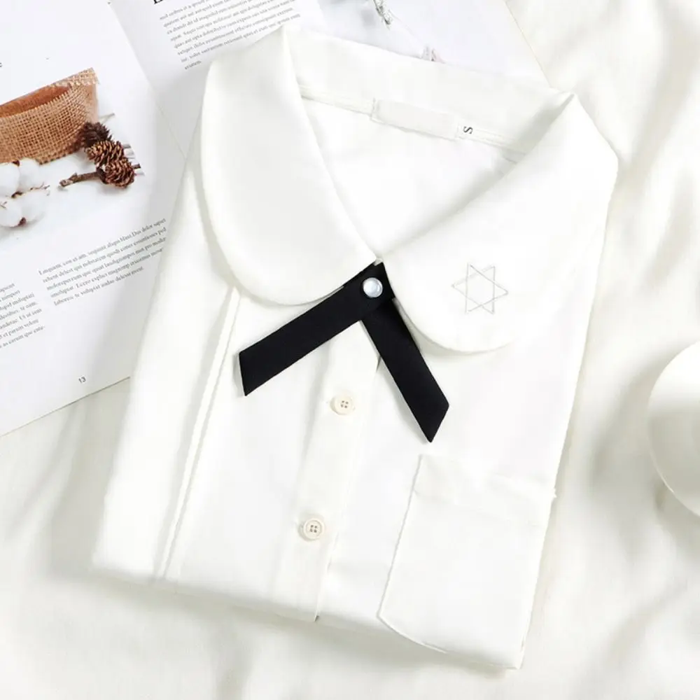 Removable Design Bow Tie Accessories Fine Texture No Tying Knots Cross Tie Shirt Solid Color Simple Style JK Uniform Decor
