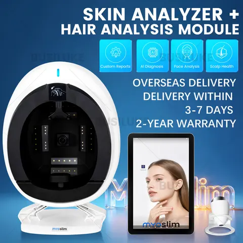 36M HD AI Skin Analyzer Q1pro Face Hair Scalp Detection Machine 8 Spectral Imaging Android 15.6 21.5 inch Custom Report