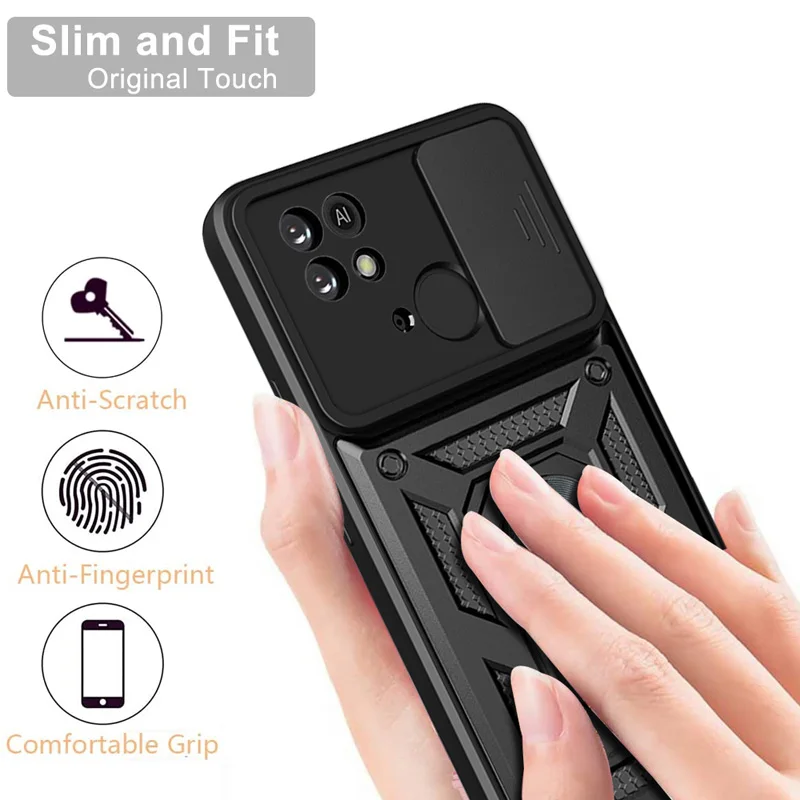 Für redmi 10c 10a Fall stoß feste Rüstung Auto halter Telefon abdeckung für redmi 9a 9c nfc Kamera Objektivs chutz Fundas – Detail 6
