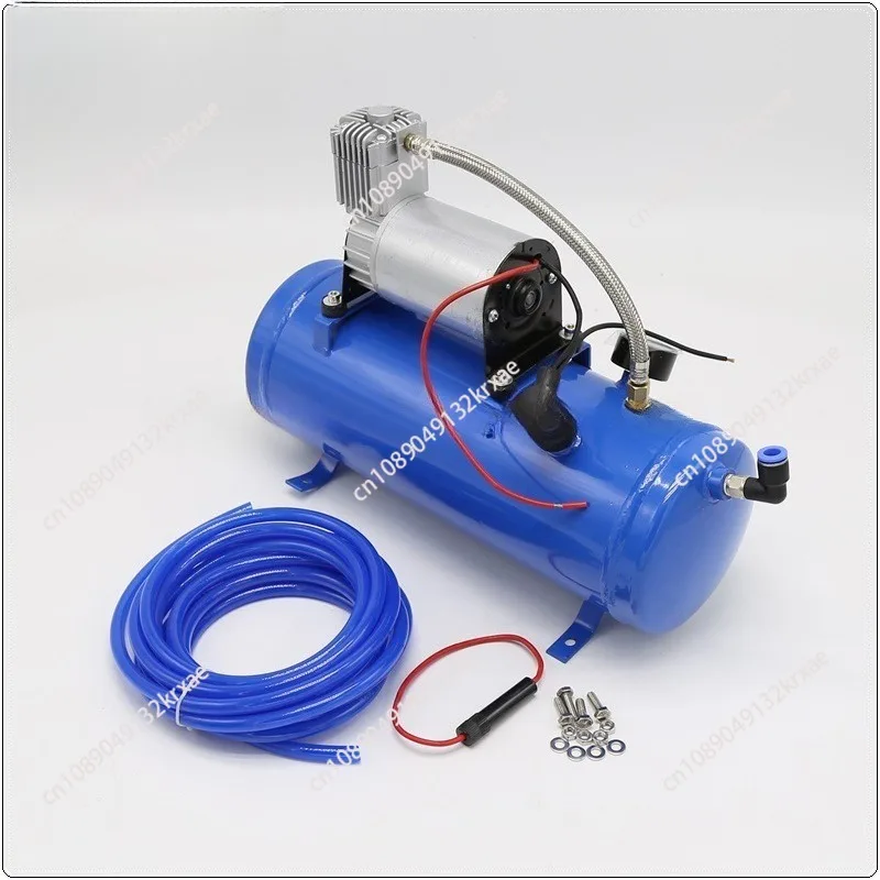 Useful 120PSI-150PSI 12V Air Tyre Inflator Pump Compressor with 6L Tank for Truck RV Train Air Horn 500cm/16.4ft Hose - view 3