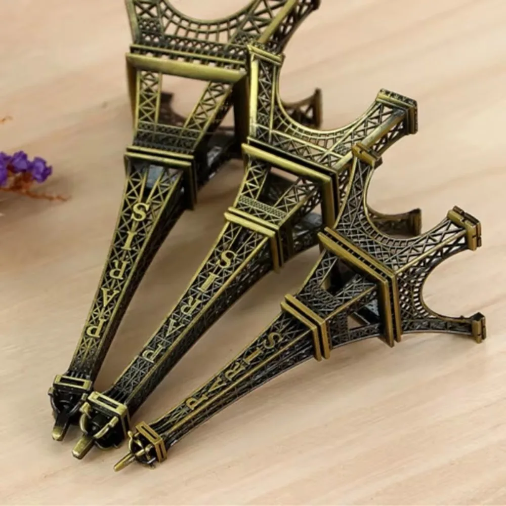 Estatua de la Torre Eiffel de metal, 7 tamaños, modelo de la Torre Eiffel de bronce, diseño exquisito con caja, adornos decorativos de la Torre Eiffel