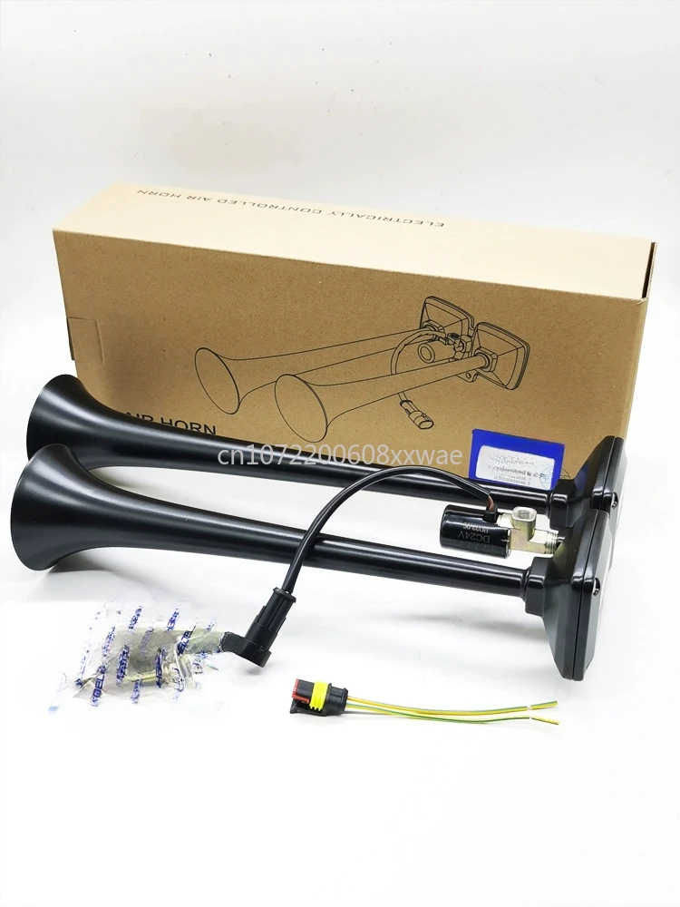 

Air horn 24V truck 12v steam truck bus modified electronic control super loud high bass flute