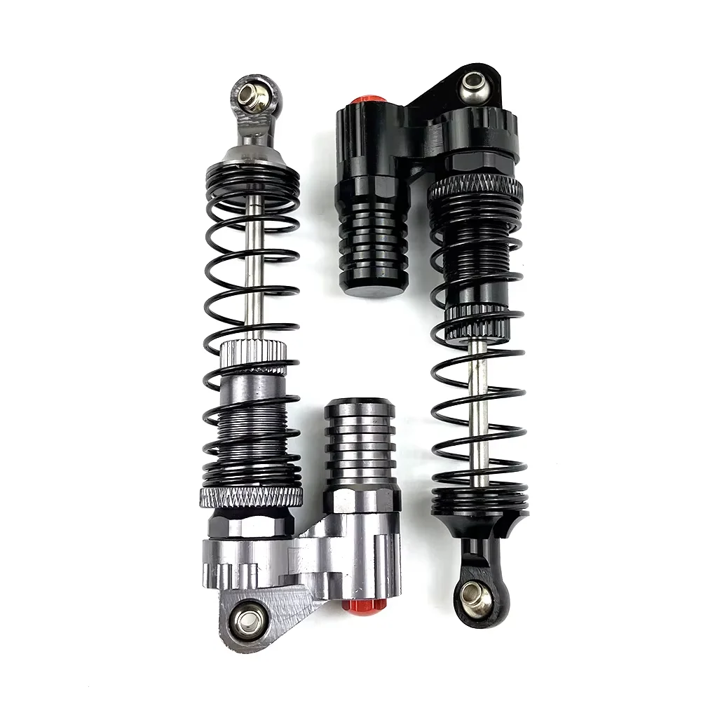 Image of 2 Stück Vollmetall-Sacgyback-Stoßdämpfer – 90 mm Loch zu Loch – für 1/10 RC Crawler TRX4/SCX10 90046/D90/KM2/Y05