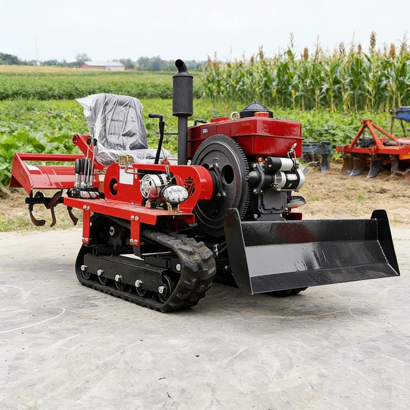 Customized Multifunctional Crawler Tractor 25-40HP Mini Rotary Tiller Agricultural Machinery Suitable for Farmland