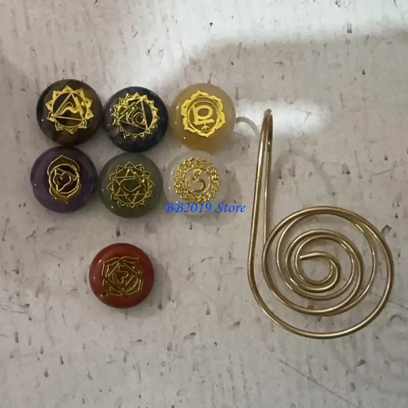 

Q0KB ручной работы медная проволока спирали браслет ювелирные изделия унисекс духовные кольца для рук открытое кольцо ювелирные