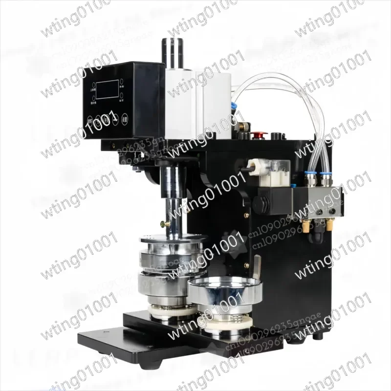 for Automatic Pneumatic Button Making Machine Double Flash Pin Press Tinplate Badge Stamper With Molds Included