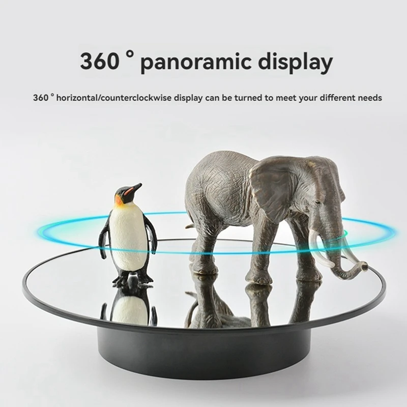 Motorized Rotating Display Stand Electric Turntable, 360 Degree Revolving Base for Photography, Jewelry, 3D Models-AC17