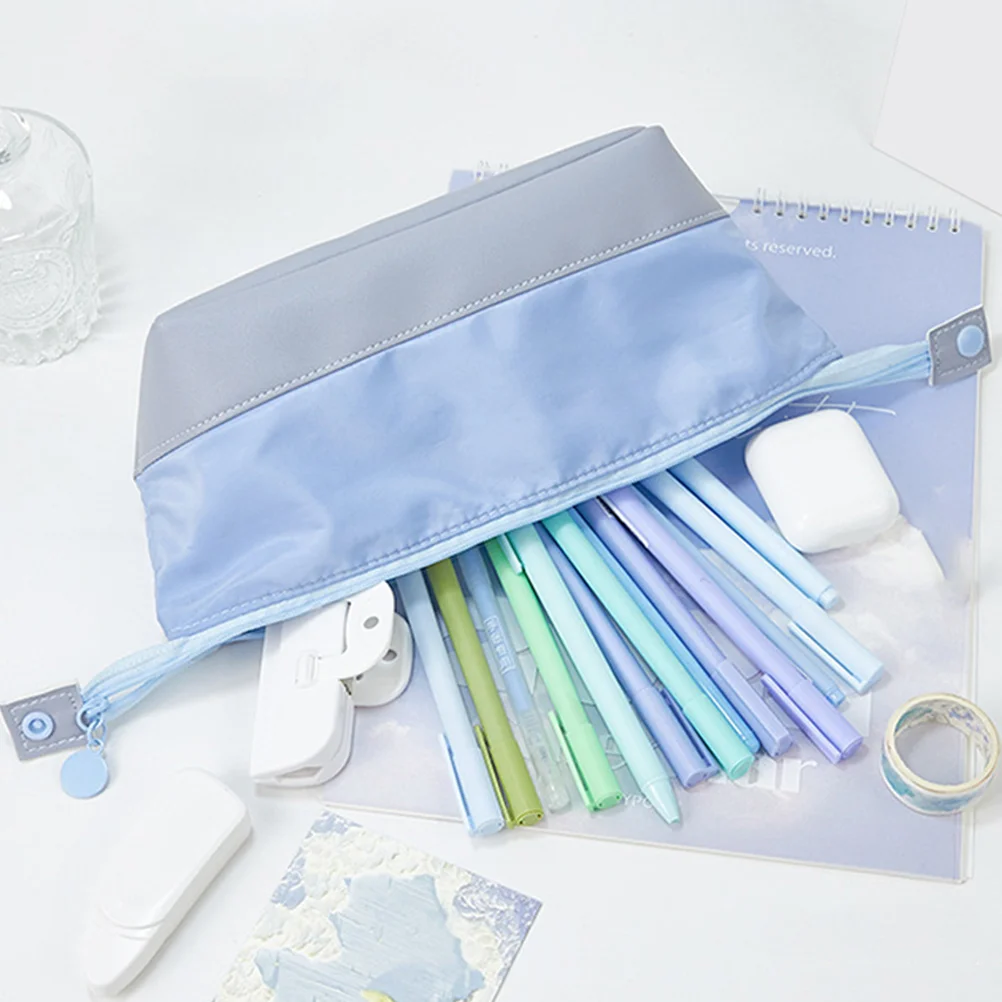 

Pencil Bag Cute Pouch Aldult Stationery Organizer Cases Girls Polyester Pencils with Handle Blue Girls'