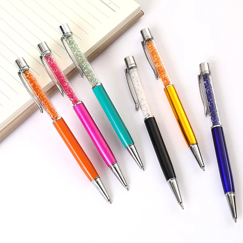 1Pcs/Lot Customized LOGO Metal Handwritten Touch Ballpoint Pen Cute Wedding Birthday Gift Gel School Office Lettering Signature