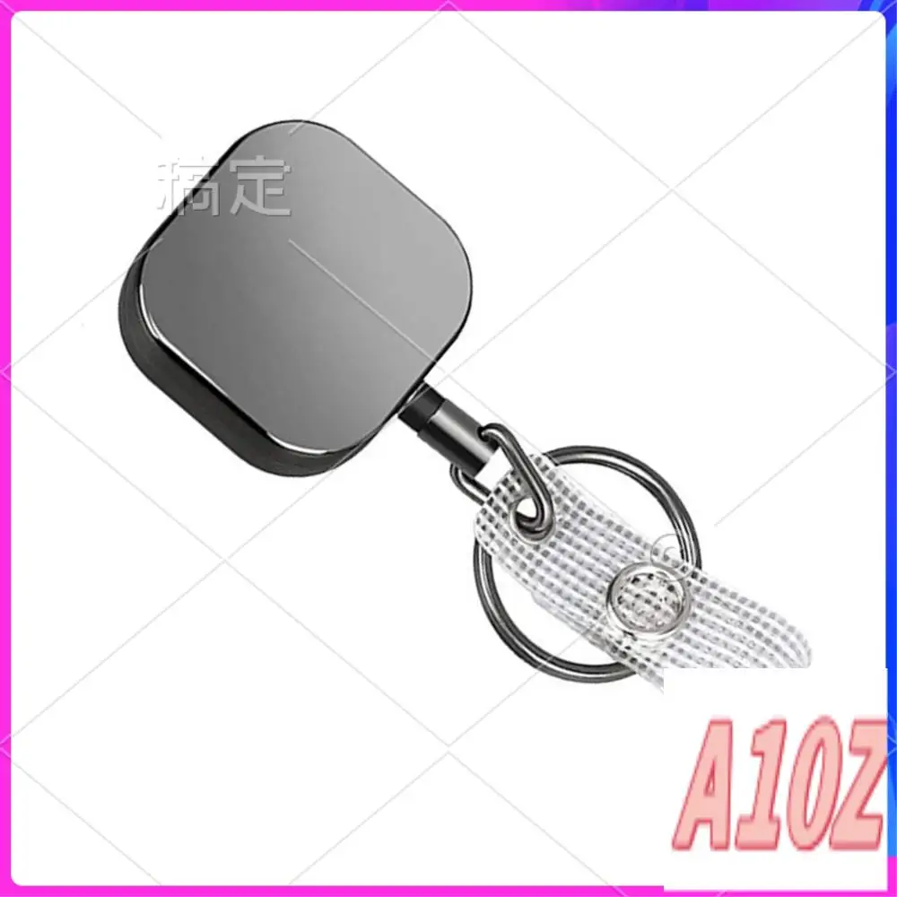 

0Z-Office Lanyard Clip Keychain Name Tag Holder Keyring Id Card Key Ring Cord Reel Retract Pull Key Recoil Badge
