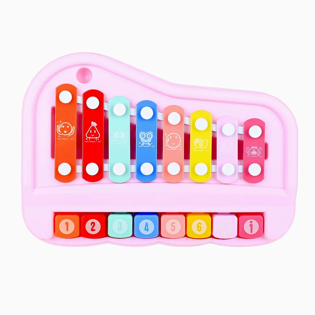 8-Note Xylophone Piano 2-in-1 Early Educational Accessories with Mallets for Baby Toddlers Montessori Learning Instrument Girls