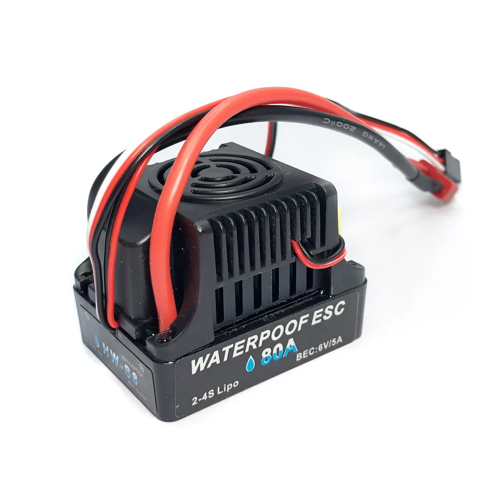 Waterproof 2-4S 60A 80A Brushless ESC Program Card for 1/10 1/12 RC Car 3650 3660 3670 Brushless Motor