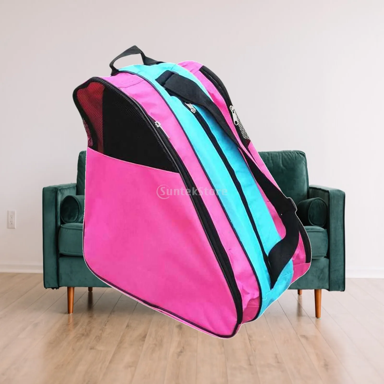 

Multipurpose Skate Handbag Large Storage Inline Figure Skating Bag Waterproof Oxford Cloth for Children or Adults