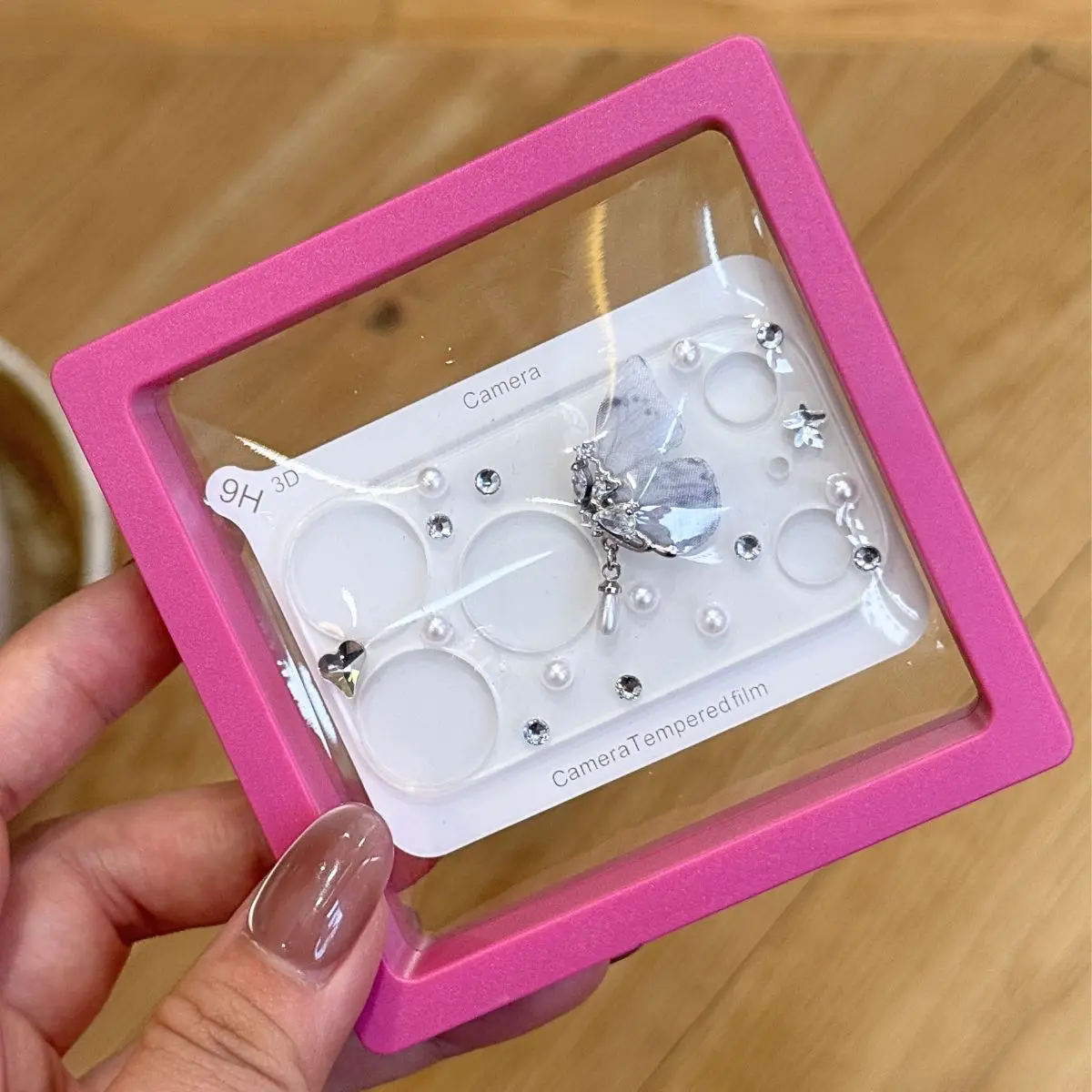 

Luxury Crystal Diamond Glitter Camera Tempered Glass Film For iPhone 17pro 17 Pro Max Stylish Handmade Cover & PE Customized Box