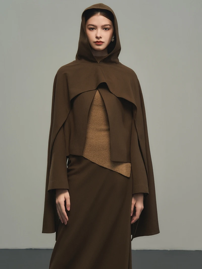 

Свободный однобортный топ в стиле Old Money, цвет кофе, однотонный, для повседневной носки