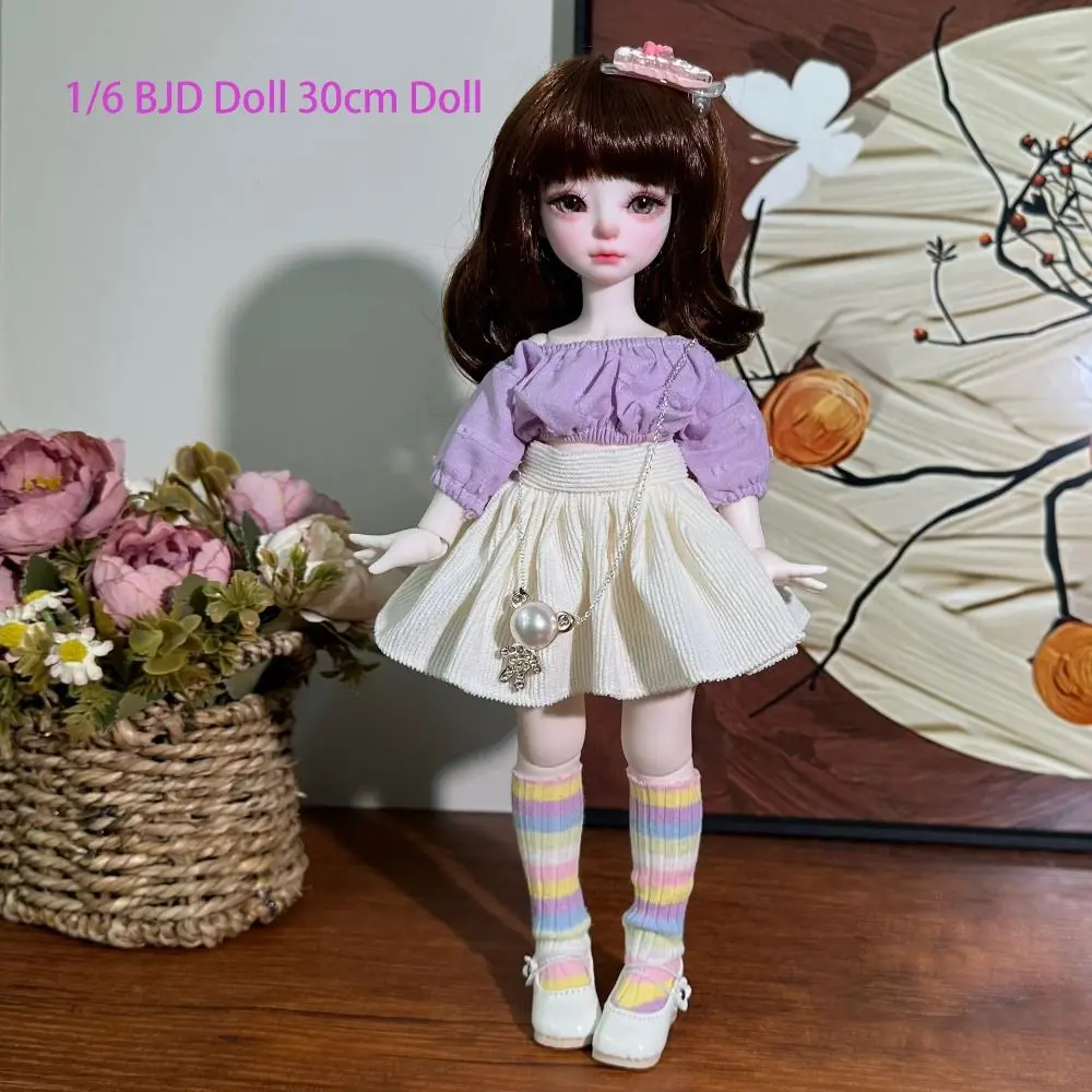 Fashion 1/6 30cm Doll 1/6 BJD Skirt DIY Replace 30cm Doll Clothes Handmade Kids Gift Doll Dress Up Cotton Doll