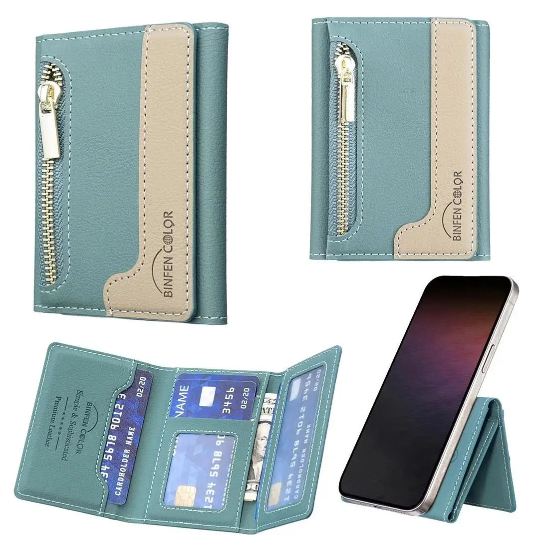 Fashionable Large Capacity Zipper Wallet Multiple Card Slots 23 Styles Unisex Polyurethane Material Handbag Accessory BFK31