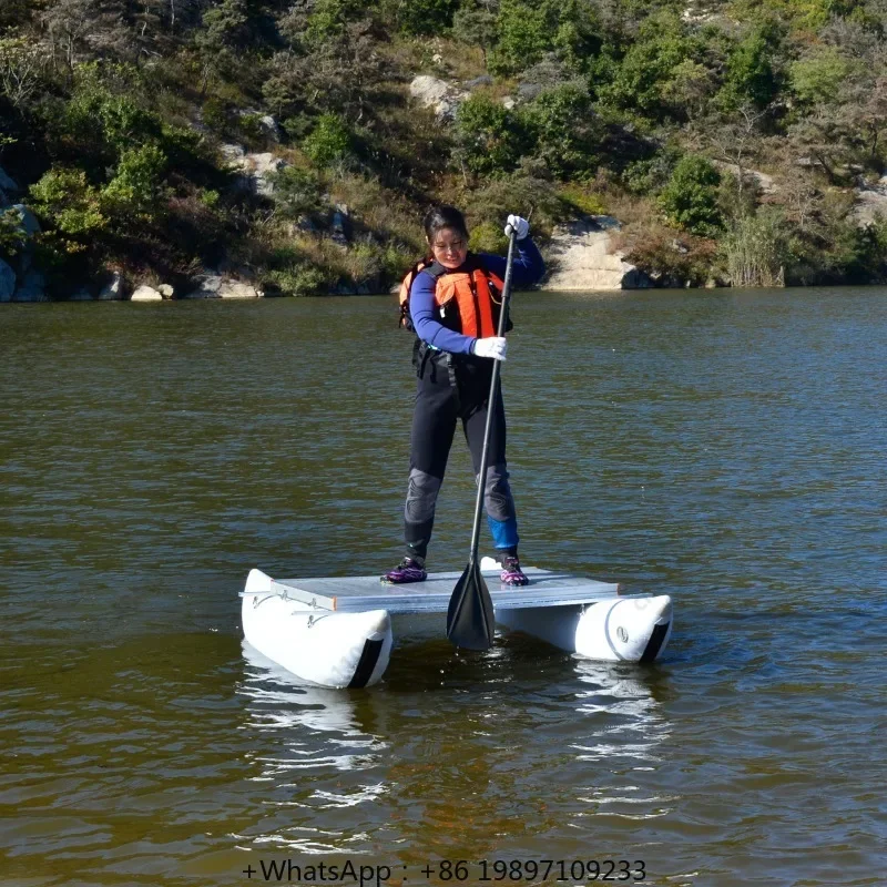 Diaotai To Waterway Dual-purpose Water Platform DIY Inflatable Buoy Airbag Catamaran Fishing Floating Platform Kayak
