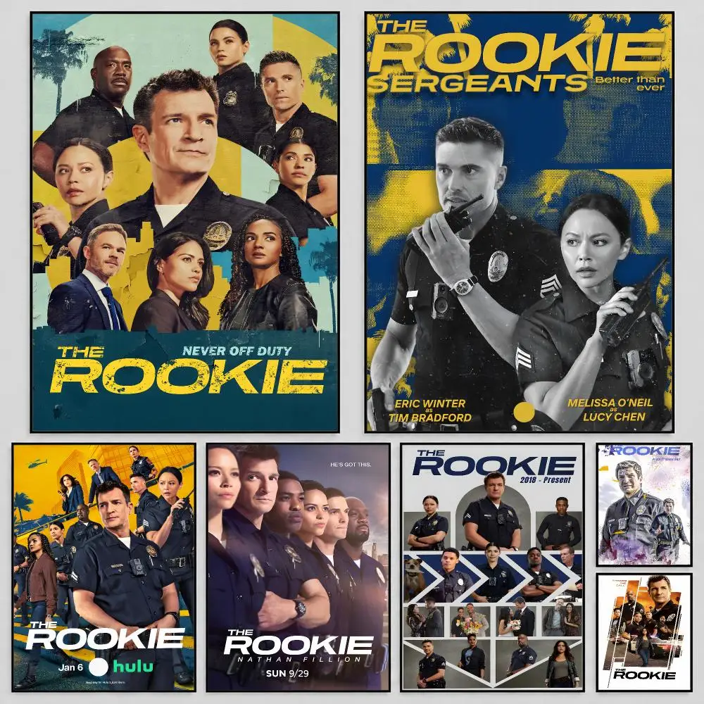 TV The Rookie Series Crime Drama Poster Self Adhesive PP Wall Art HD Gaming Room Bedroom Living Room Decor Apartment Gift