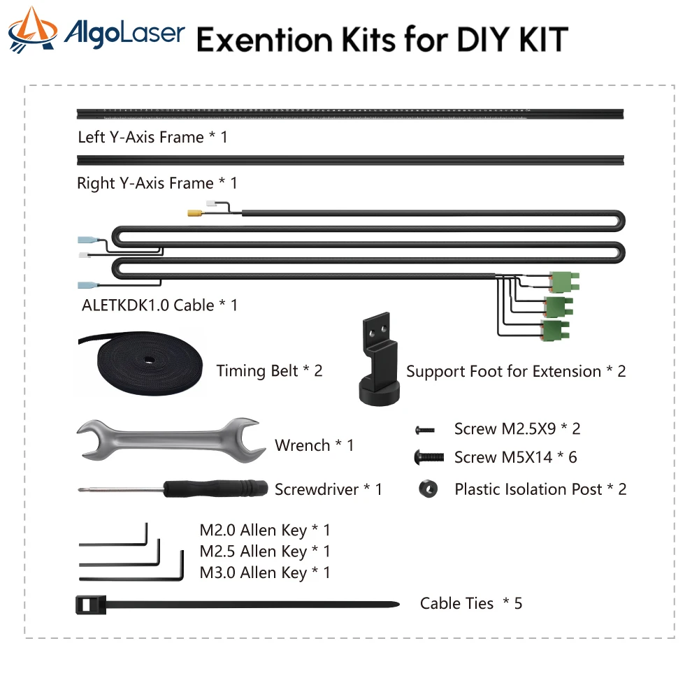 ortur gravador a laser kit de expansao de area de trabalho kits de extensao do eixo y atualizacao para algolaser kit faca voce mesmo alfa alta precisao 01