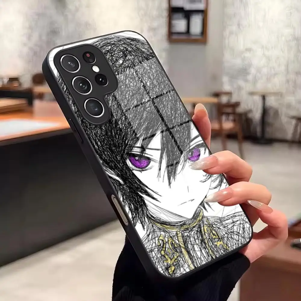 comic Code Geass Phone Case For Samsung Galaxy S26 Ultra S25 FE S24 S23 S22 Plus S25 Edge S21 Glass Phone Case