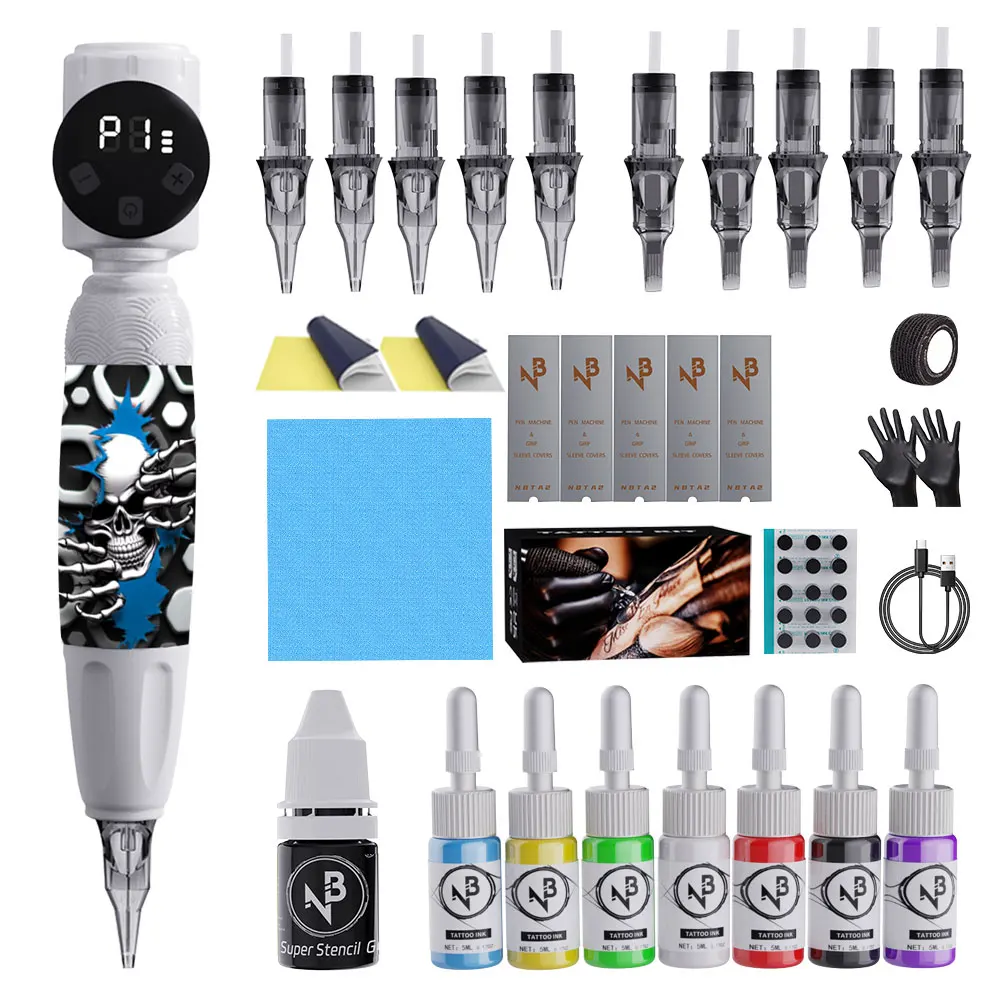 Goldplume Tattoo Kit or Tattoo Machine New Cool Tattoo Pen Set Permanent Makeup Tattoo Machine Set Wireless Tattoo Gun Set