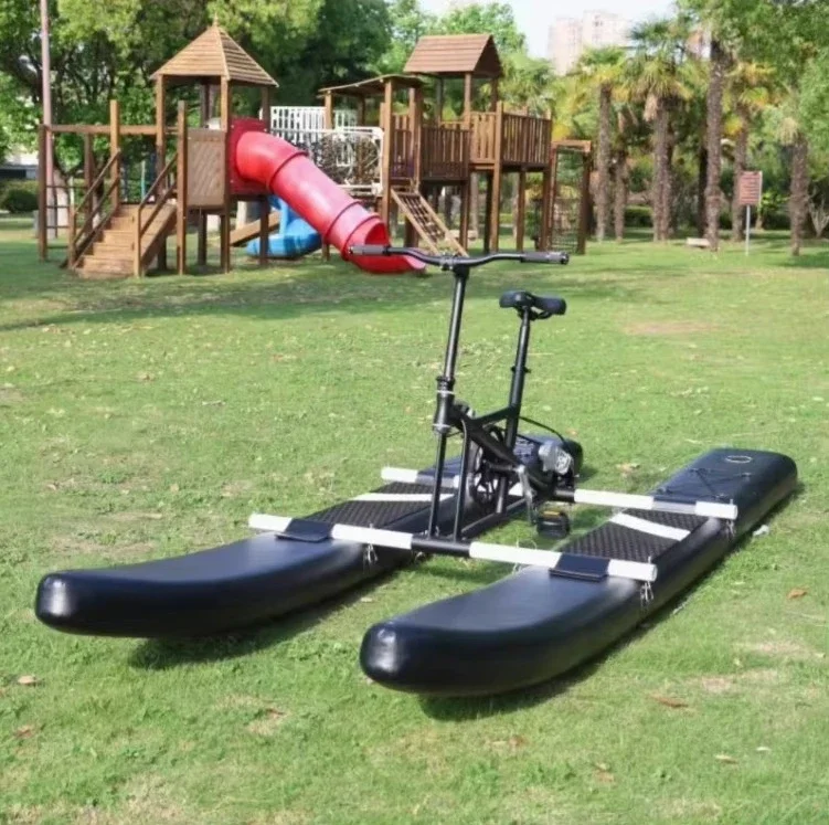 Summer Sale Inflatable Water Bike Bicycle Pedal Boat Fun Floating Model for Water Amusement for
