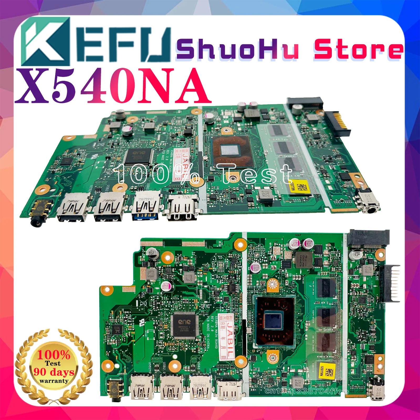 Placa base KEFU X540NA para portátil ASUS X540N R540N F540N A540N D540N, CPU: N3350 N3450 N4200, RAM: 2GB/4GB, 100% probada y funcional.