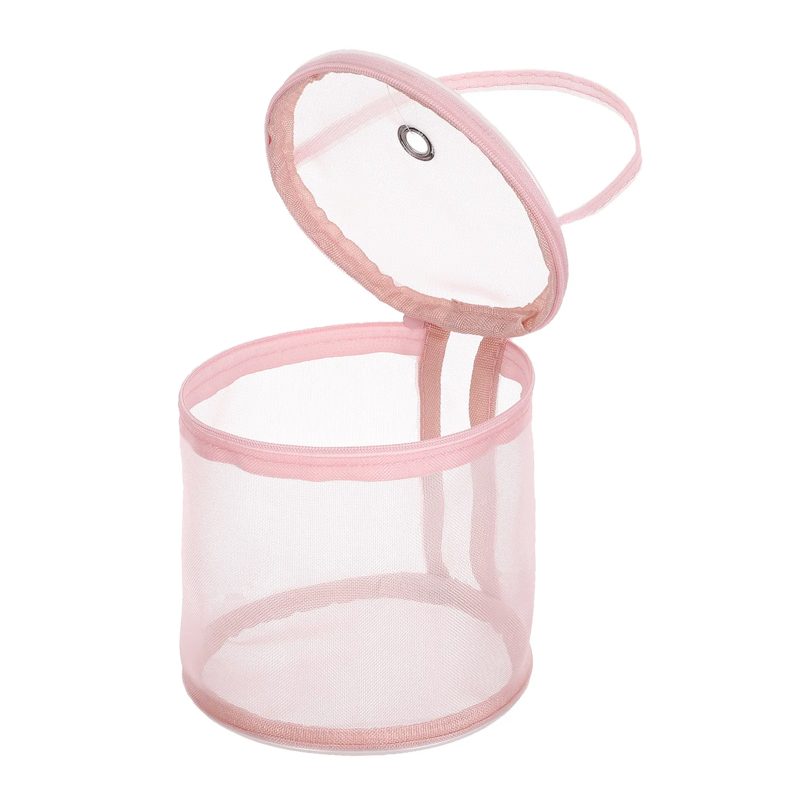 

Knitting Crochet Storage Bag Compact Lightweight Yarn Holder Organizer for Hooks Needles Balls Travel Camping Airplane Use Pink